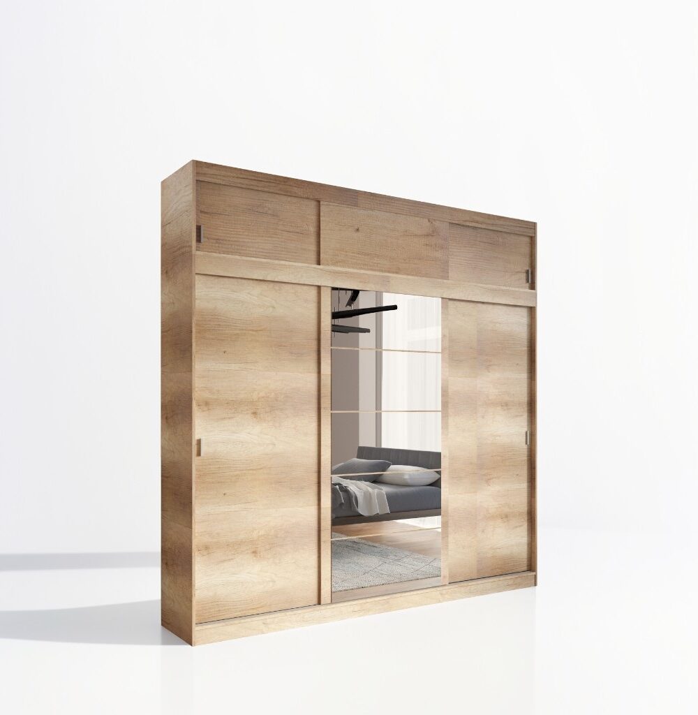 Szafa Przesuwna z Lustrem, z Nadstawką 210-250cm L5