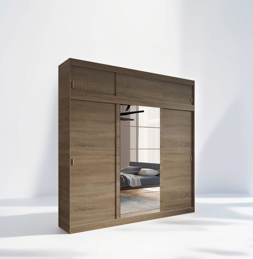 Szafa Przesuwna z Lustrem, z Nadstawką 210-250cm L5