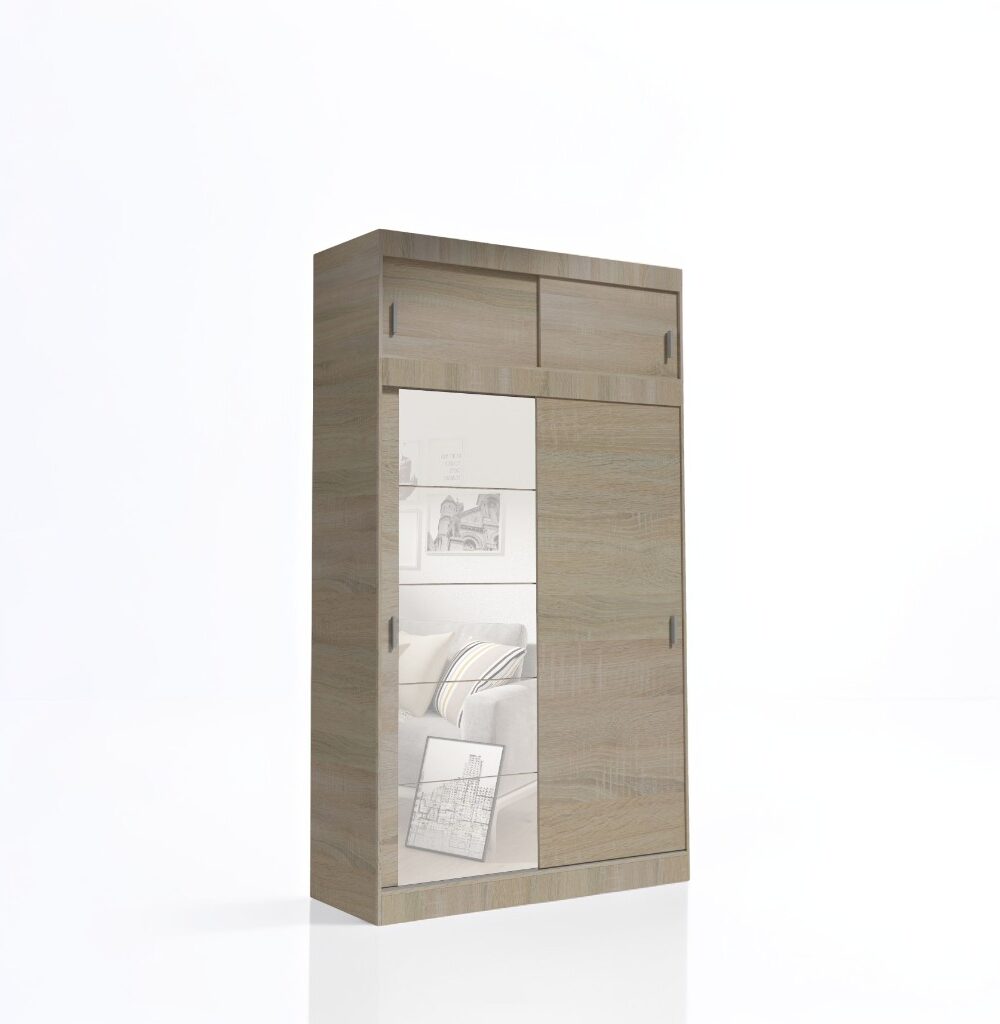 Szafa Przesuwna z Lustrem, z Nadstawką 80-200cm L5