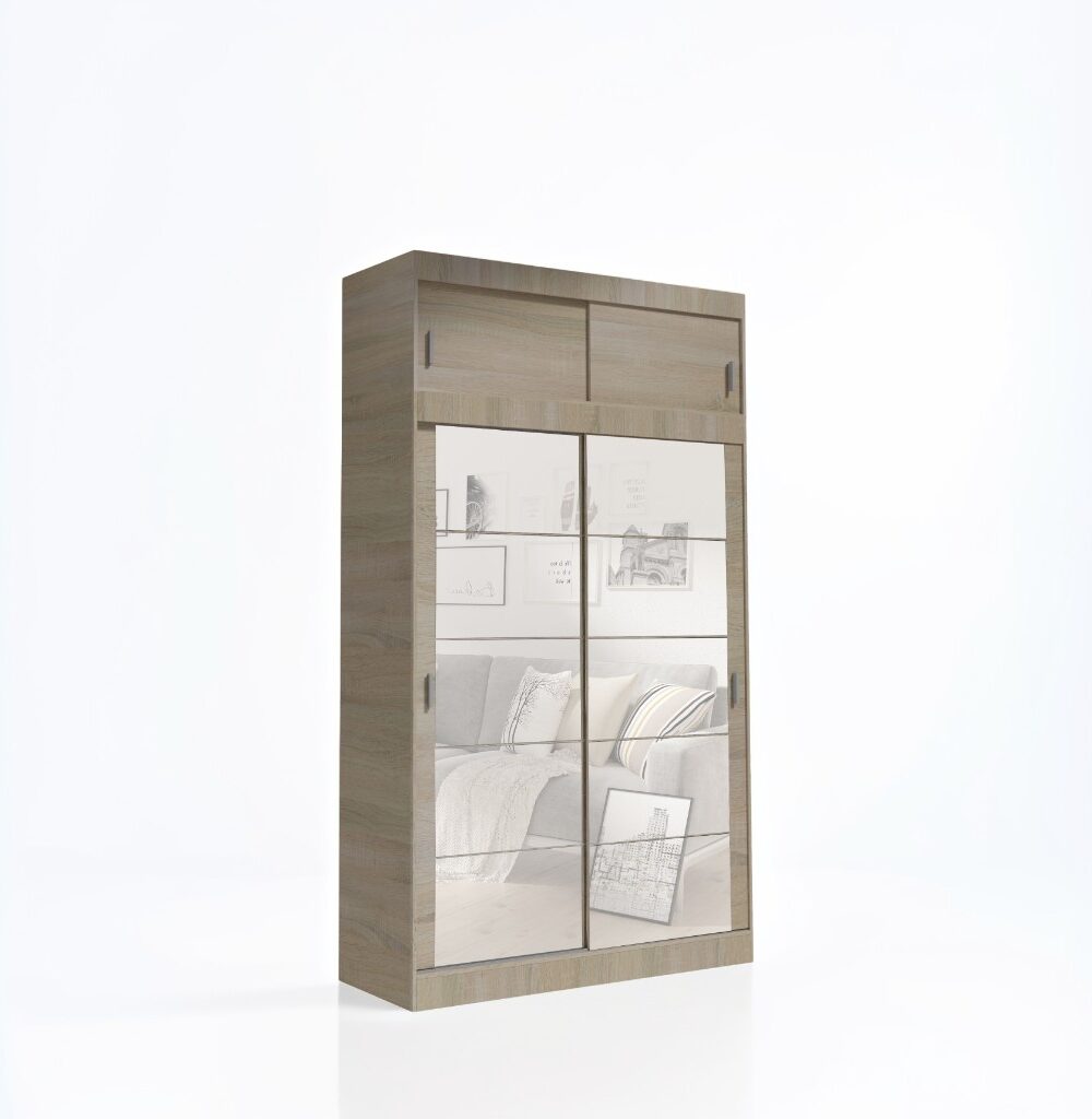 Szafa Przesuwna z lustrem, z Nadstawką 80-200cm L10