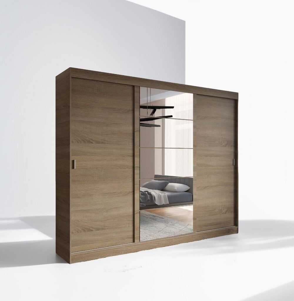 Szafa Przesuwna z Lustrem 210-250cm L5