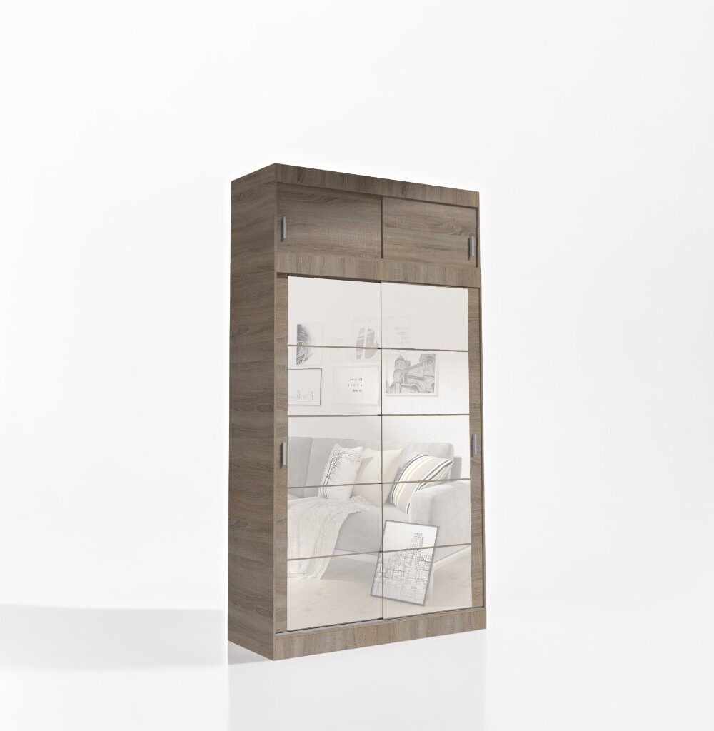 Szafa Przesuwna z lustrem, z Nadstawką 80-200cm L10